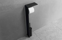 Напольная стойка Novellini Kuadra R90AKFPRS-H Черная матовая — фото 2, Стойки - набор держателей