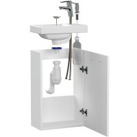 Товар: Тумба с раковиной Cersanit Lara 40 64179 подвесная Белая - фото 3 Тумба с раковиной Cersanit Lara 40 64179 подвесная Белая — фото 3, Мебель для ванной