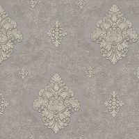 Обои Decori-Decori Mirabilia 83409 Винил на флизелине (1,06*10,05) Серый, Дамаск — фото 1, Обои для стен