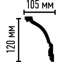 Товар: Карниз Decomaster 95105 2400x120x105 мм - фото 2 Карниз Decomaster 95105 2400x120x105 мм — фото 2, Карнизы