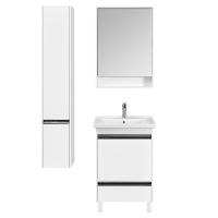 Тумба под раковину Aquaton Капри 60 1A230101KP010 подвесная Белая глянцевая — фото 9, Тумбы под раковину