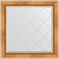 Зеркало Evoform Exclusive-G 86х86 BY 4318 с гравировкой в багетной раме - Римское золото 88 мм — фото 1, Мебель для ванной