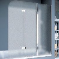 Шторка на ванну Koller Pool Waterfall Line 150 R QP96 профиль Хром стекло рифленое — фото 1, Неподвижные шторки для ванной