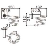 Держатель для фена CeramaLux Venezia 88616-1 Хром — фото 2, Аксессуары для ванной