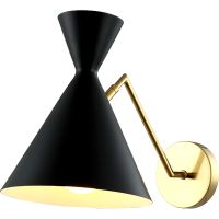 Товар: Настенный светильник Crystal Lux Joven AP1 Gold Black Черный Золото - фото 1 Настенный светильник Crystal Lux Joven AP1 Gold Black Черный Золото — фото 1, Бра