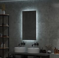 Зеркало Континент Amer 600х1000 ЗЛП1526 с подсветкой Черное с бесконтактным выключателем — фото 7, Зеркала в ванную комнату