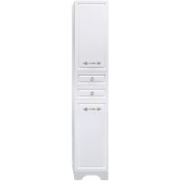 Шкаф пенал 1MarKa Прованс 35Н Белый глянцевый — фото 1, Пеналы для ванной комнаты