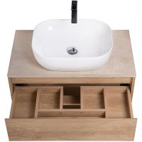 Тумба под раковину BelBagno Kraft 90 KRAFT-900-1C-SO-RNN подвесная Rovere Nebrasca Nature — фото 8, Тумбы под раковину