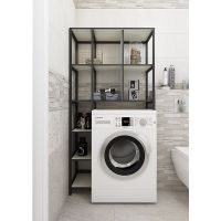 Стеллаж Sanflor Лофт №1 86 С08089 напольный Светлое северное дерево — фото 1, Стеллажи для ванной комнаты