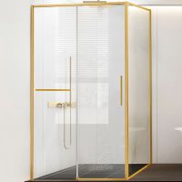 Душевой уголок Vincea Slim Soft 130x90 VSR-1SS9013CLG профиль Брашированное золото стекло прозрачное — фото 1, Прямоугольные душевые уголки