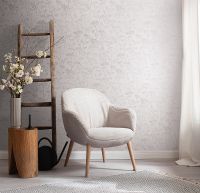 Обои Marburg Memoria 30370 Винил на флизелине (1,06*10,05) Бежевый/Серый, Рогожка/Цветы — фото 3, Обои для стен