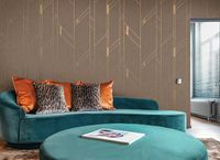 Обои LOYMINA Liberty LIB3 010 Флизелин (1*10,05) Коричневый/Золото, Геометрия — фото 3, Обои для стен