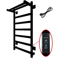 Электрический полотенцесушитель Тругор ПЭК 20квП СП 80x50 с полкой Черный — фото 1, Электрические полотенцесушители