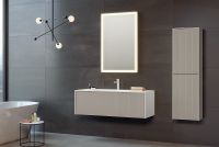 Товар: Тумба с раковиной Orka Cube 80 3000373 подвесная Бежевая матовая Белая - фото 4 Тумба с раковиной Orka Cube 80 3000373 подвесная Бежевая матовая Белая — фото 4, Мебель для ванной