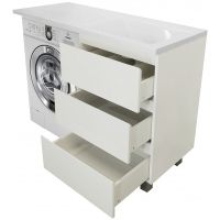 Товар: Тумба с раковиной Эстет Dallas Luxe 130 R ФР-00002271 Белая - фото 3 Тумба с раковиной Эстет Dallas Luxe 130 R ФР-00002271 Белая — фото 3, Тумбы с раковиной