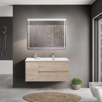 Тумба под раковину BelBagno Kraft 100 R KRAFT-1000-2C-1A-SO-RGB-R подвесная Rovere Galifax Bianco — фото 11, Тумбы под раковину