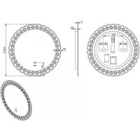 Зеркало Esbano 50 ESMI3599 с подсветкой с сенсорным выключателем — фото 4, Зеркала в ванную комнату