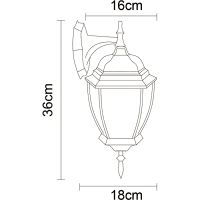 Настенный светильник Artelamp Pegasus A3152AL-1BN Прозрачный Черный с золотом — фото 5, Уличное освещение