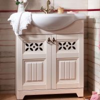 Тумба под раковину Бриклаер Кантри 80 4627125413698 Бежевый дуб прованс — фото 1, Мебель для ванной