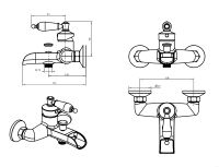 Товар: Смеситель для ванны Boheme Vogue 203-BSW Бронза - фото 2 Смеситель для ванны Boheme Vogue 203-BSW Бронза — фото 2, Смесители