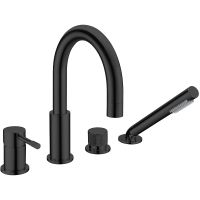 Смеситель на борт ванны Boheme Uno 460-B Черный матовый — фото 1, Смесители