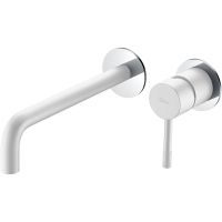 Смеситель для раковины Boheme Uno 465-WCR Белый матовый Хром — фото 1, Смесители