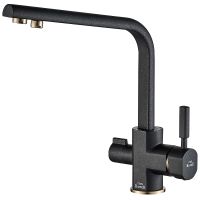 Смеситель для кухни ZorG Steel Hammer SH 909 BLACK BR Черный матовый — фото 1, Смесители для кухни