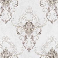 Обои Артекс Сорренто 10843-06 Винил на флизелине (1,06*10,05) Белый/Бежевый, Дамаск — фото 1, Обои для стен