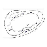 Акриловая ванна Excellent Newa 160x95 L WAEX.NEL16.LINE.GL с гидромассажем — фото 6, Ванны