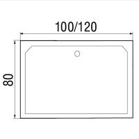 Душевой поддон из АБС-пластика Wemor 120x80 S 10000006059 Белый — фото 3, Душевые поддоны