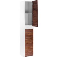 Товар: Шкаф пенал Veedi Vision 35 VSN000P-R подвесной Дуб орех Белый - фото 3 Шкаф пенал Veedi Vision 35 VSN000P-R подвесной Дуб орех Белый — фото 3, Мебель для ванной