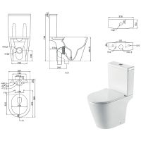 Товар: Унитаз компакт Hansmann keramik Round New УНИ0013 с бачком и сиденьем Микролифт - фото 2 Унитаз компакт Hansmann keramik Round New УНИ0013 с бачком и сиденьем Микролифт — фото 2, Унитазы