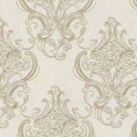 Обои Decori-Decori Mirabilia 83422 Винил на флизелине (1,06*10,05) Бежевый, Дамаск — фото 1, Обои для стен