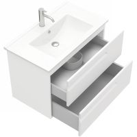 Тумба под раковину Laparet Atlas 80 LA-WCAB-80-122 подвесная Белая матовая — фото 2, Мебель для ванной