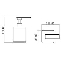 Дозатор для жидкого мыла Boheme 10969-W-CR Белый Хром — фото 4, Дозаторы