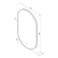 Зеркало Континент Prime 450х800 ЗЛП1099 с подсветкой Белое с сенсорным выключателем — фото 10, Зеркала в ванную комнату