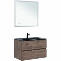 Тумба под раковину Aquanet Алвита New 80 334186 подвесная Дуб веллингтон табак — фото 11, Тумбы под раковину