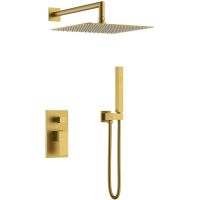 Душевая система Boheme Qubic 474-3-BR Бронза — фото 1, Душевое оборудование. Душевая программа