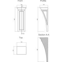 Кронштейн Европласт 1.19.005 163x496x188 мм — фото 2, Колонны