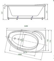 Товар: Акриловая ванна Aquatek Бетта 160x97 L BET160-0000027 без гидромассажа с фронтальной панелью с каркасом (разборный) со слив-переливом - фото 4 Акриловая ванна Aquatek Бетта 160x97 L BET160-0000027 без гидромассажа с фронтальной панелью с каркасом (разборный) со слив-переливом — фото 4, Ванны