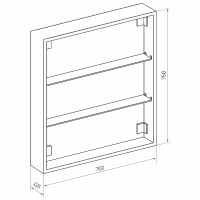 Зеркальный шкаф Континент Emotion LED 80 МВК030 с подсветкой Белый — фото 13, Зеркальные шкафы в ванную