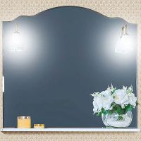 Зеркало Бриклаер Анна 100 4627125411342 с подсветкой Белое глянцевое — фото 1, Зеркала в ванную комнату