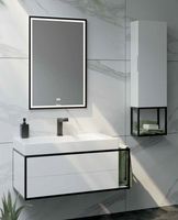 Зеркало Clarberg Logiс 60 LOG0206 с подсветкой и подогревом с сенсорным выключателем — фото 4, Зеркала в ванную комнату