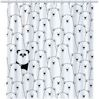 Шторка для ванны Fixsen Panda FX-2501 Черная — фото 1, Шторы для ванной