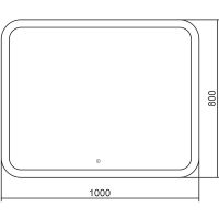 Зеркало Abber See 100 AG6109SL-1.0 с подсветкой с сенсорным выключателем и диммером — фото 3, Мебель для ванной