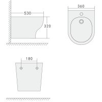 Товар: Биде Boheme Fiore 978-BIDET-B подвесное Черное матовое - фото 2 Биде Boheme Fiore 978-BIDET-B подвесное Черное матовое — фото 2, Биде