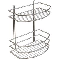 Полка корзина DIWO Смоленск П16077 Хром — фото 1, Полки для ванной и душа