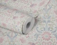 Обои AS Creation Maison Charme 39075-3 Винил на флизелине (0,53*10,05) Белый/Разноцветный, Птицы/Цветы — фото 4, Обои для стен