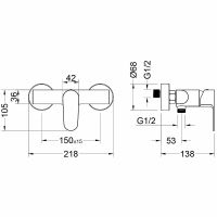 Товар: Смеситель для душа Aquatek Оберон AQ1260CR Хром - фото 2 Смеситель для душа Aquatek Оберон AQ1260CR Хром — фото 2, Смеситель для душа