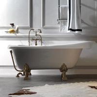 Акриловая ванна Kerasan Retro 170x77 105593 Белый Бронза — фото 2, Ванны